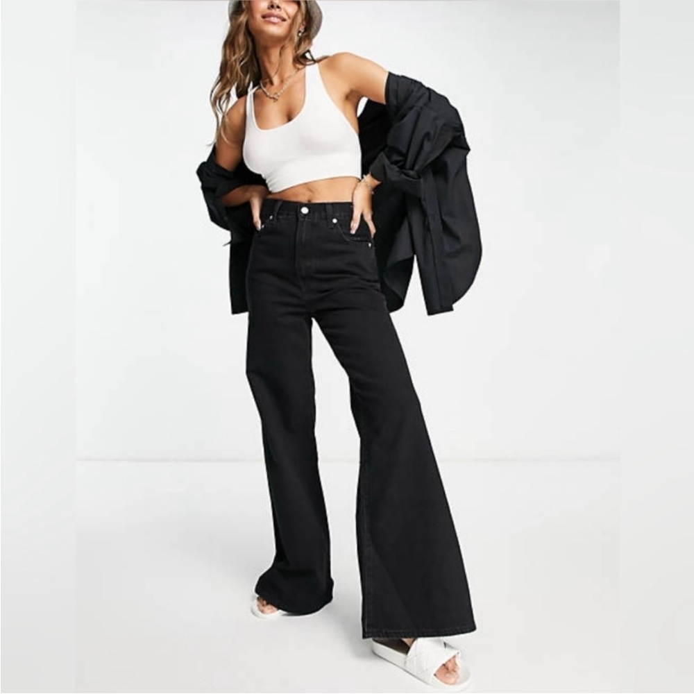 Levi’s black high loose flare denim